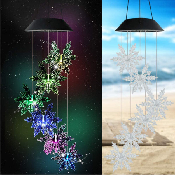 Outdoor Solar Wind Chime Lamp Hummingbird Butterfly Ball Wind Chime Garden Decoration - Image 5